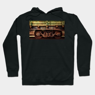 Old rusty train cargo wagon Hoodie